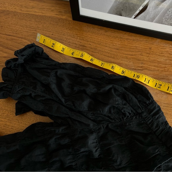 BLACK QUARTER SLEEVE STRETCHY TOP #0325 - Picture 8 of 9